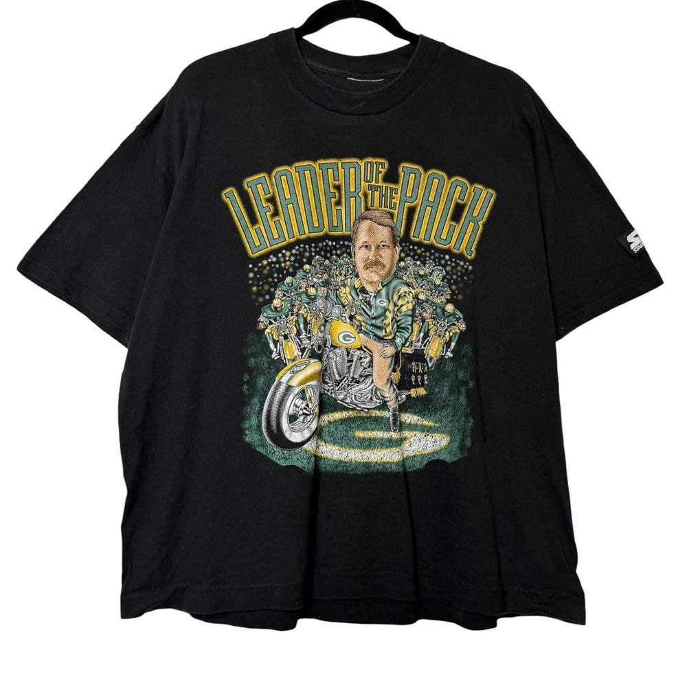 VTG Starter Green Bay Packers T-Shirt Sz XL Leader of The Pack Mike Holmgren